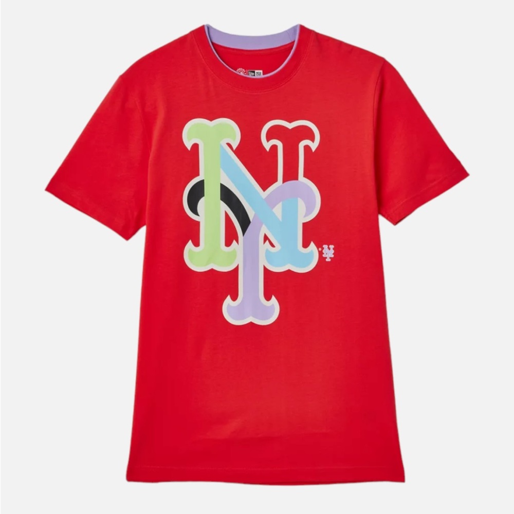 NWT New Era New York Mets Colorpack Pinkblock Tee Shirt Baseball